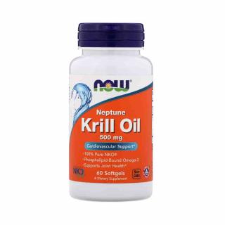 Krill Oil Neptune (Ulei Krill) NKO  , 500mg, Now Foods, 60 softgels