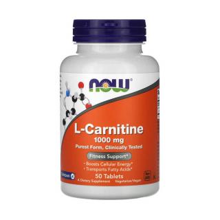 L-Carnitine Carnipure, 1000 mg, Now Foods, 50 tablete