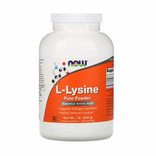 L-Lysine Pure Powder, Now Foods, 454g