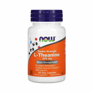 L-Theanine Double Strength cu Inositol, 200mg, Now Foods, 60 capsule