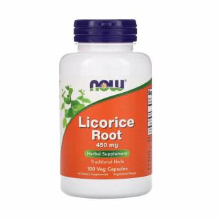 Licorice Root (Lemn dulce), 450 mg, Now Foods, 100 capsule