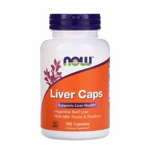 Liver Caps with Milk Thistle  Eleuthero, Now Foods, 100 capsule