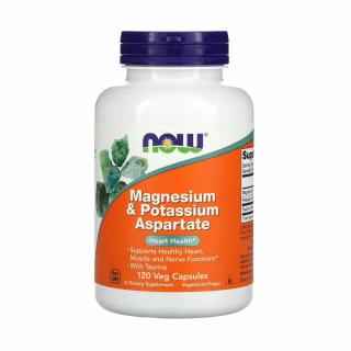 Magnesium  Potassium Aspartate with Taurine, NOW Foods, 120 capsule