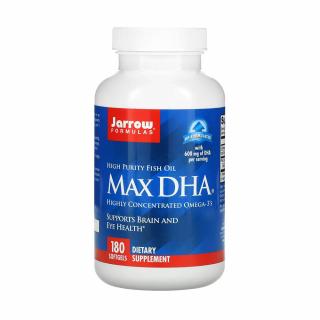 Max DHA Omega 3 Fish Oil, Jarrow Formulas, 180 softgels