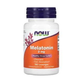 Melatonin Chewable, 3 mg, NOW Foods, 180 drajeuri