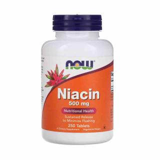 Niacin Vitamina B3 (Niacina), 500mg, Now Foods, 250 tablete