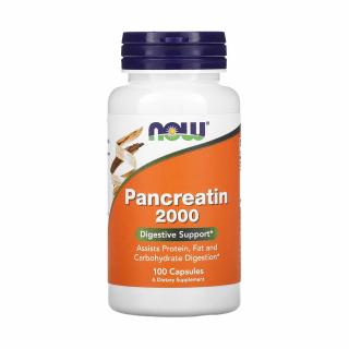 Pancreatin, 10X (Enzime) 2000 mg, Now Foods, 100 capsule