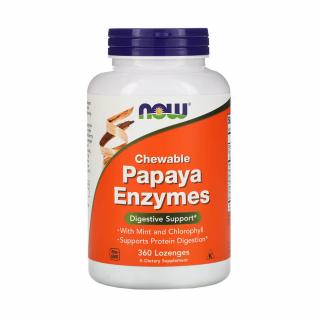 Papaya Enzymes, Digestive Support, Now Foods, 360 drajeuri