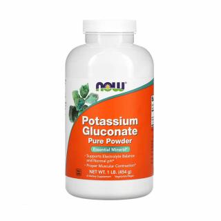 Potassium Gluconate Pure Powder, Now Foods, 454g