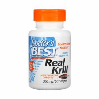 Real Krill (Antarctic Krill Oil), 350 mg, Doctor s Best, 60 softgels