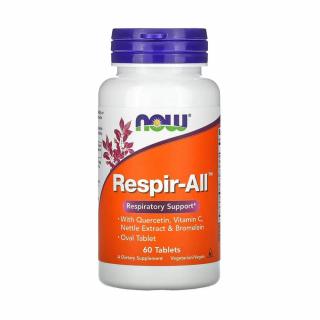 Respir-All Allergy, (Sistemul Respirator) Now Foods, 60 tablete