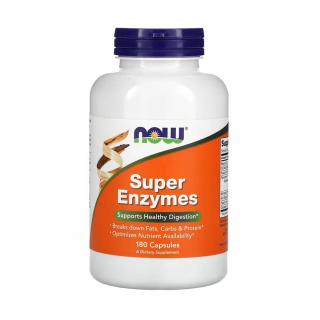 Super Enzymes (Enzime Digestive cu Spectru Larg), Now Foods, 180 capsule