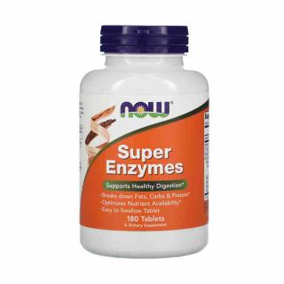 Super Enzymes (Enzime Digestive cu Spectru Larg), Now Foods, 180 tablete