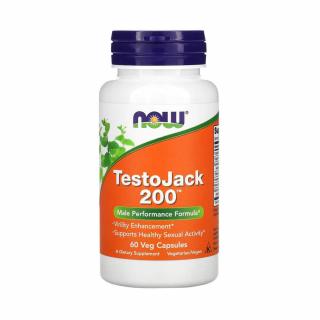 TestoJack 200, Stimulent Hormonal, Now Foods, 60 capsule