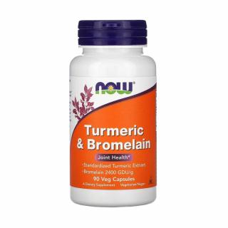 Turmeric  Bromelain,(Standardized Extract) Now Foods, 90 capsule