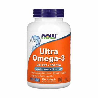 Ultra Omega-3, 500mg EPA   250mg DHA, Now Foods, 180 softgels