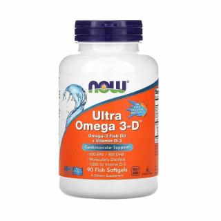 Ultra Omega 3-D with Vitamin D-3, Now Foods, 90 softgels
