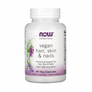 Vegan Hair, Skin  Nails, Now Foods, 90 capsule