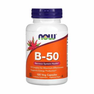 Vitamin B-50 (Complex Vitamina B) 50 mg, Now Foods, 100 capsule