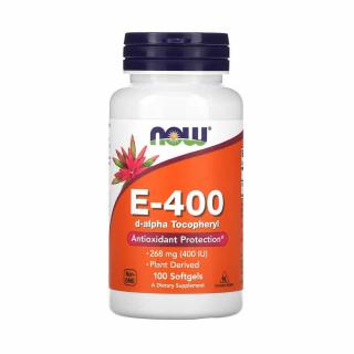 Vitamin E-400 (Tocoferil Acetat), Now Foods, 100 softgels