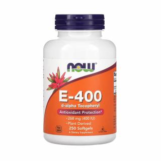 Vitamin E-400 (Tocoferil Acetat), Now Foods, 250 softgels