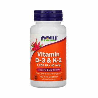 Vitamina D-3  K-2. Now Foods, 120 capsule