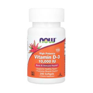 Vitamina D3, 10.000 IU, Now Foods, 240 softgels