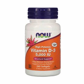 Vitamina D3, 5000 IU, Now Foods, 240 softgels