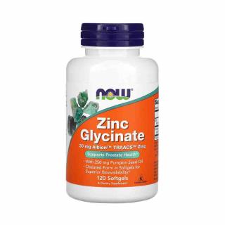 Zinc Glycinate (Glicinat de zinc), Now Foods, 120 softgels