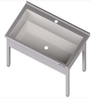 Spalator inox cuva adanca pe suport deschis, 1000x600 mm, cuva 300 mm, Saporoso