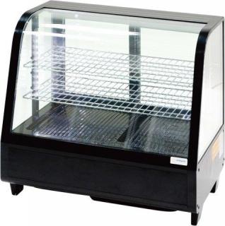 Vitrina rece pentru expunere 100 Lit - neagra, iluminare cu led, Saporoso