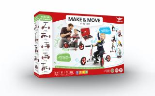 Infento Make  Move kit constructie bicicleta, tricicleta, trotineta 14 in 1 pentru copii intre 1 si 6 ani