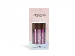 Magic Studio - ROSE QUARTZ LIP TRIO  Ruj + luciu de buze + ulei de buze