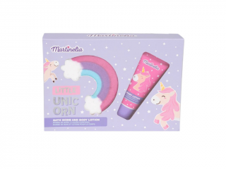 Martinelia - Little Unicorn Duo  Bombă de baie 150 g + loțiune de corp 60 ml