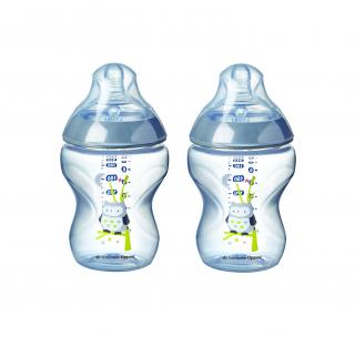 Biberon, Tommee Tippee, Closer to Nature, 260ml, PP, Bufnita, 0 luni+, 2 buc