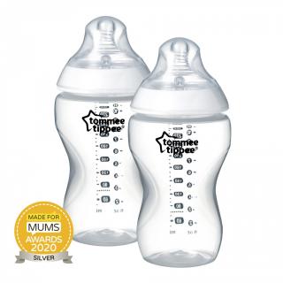 Biberon Tommee Tippee Closer to Nature, 340 ml, PP, 3 luni +, 2 buc