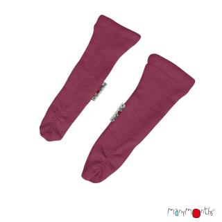 Botosei tub din lana merinos Rib, ManyMonths, Explorer 50-80 86cm, Dark Cerise