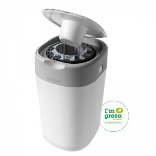 Cos pentru scutece Tommee Tippee Sangenic Twist and Click Reciclabil, Alb Gri