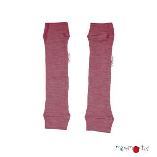 Jambiere tub din lana merinos Rib, ManyMonths, Onesize, Dark Cerise