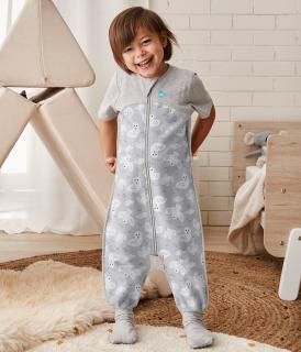 Love to Dream, sac de dormit cu picioruse si maneca scurta, 1 TOG, 12-24 luni, Gri