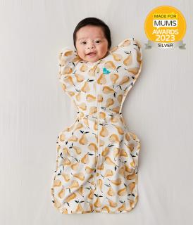 Love to Dream, sac de dormit pentru infasat Swaddle Up, 2.2-3.8kg, 1 TOG, Pear Print Olive
