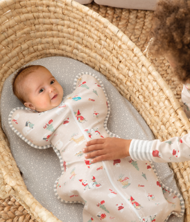Love to Dream, sac de dormit pentru infasat Swaddle Up, 3.5-6kg, 1 TOG, Snow Party