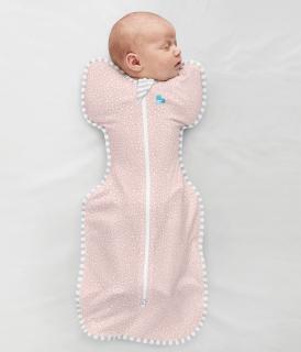 Love to Dream, sac de dormit pentru infasat Swaddle Up din bambus, 2.2-3.8kg, 1 TOG, Pink Dot