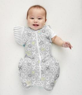 Love to Dream, sac de dormit pentru tranzitie din bambus,  6-8.5kg,  0.2 TOG, Bamboo kisses white