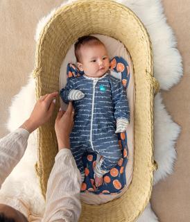 Love to Dream, Salopeta din bumbac cu fermoar, 3-6 luni, Denim
