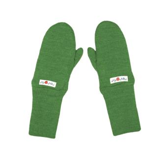 Manusi cu deget din lana merinos Rib, ManyMonths, 100-122 128 cm, Forest Floor Green