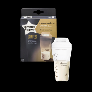 Pungi de stocare lapte matern Tommee Tippee Closer to Nature, 350 ml, 36 buc