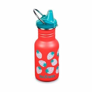 Sticla din otel inoxidabil cu capac Sippy, Narrow, 355 ml, Klean Kanteen, Strawberry