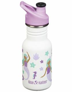 Sticla din otel inoxidabil cu capac sport, Klean Kanteen, Kid Classic Narrow, 355ml, Mermaids