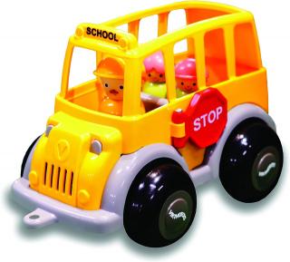 Autobuz scolar cu sofer si 2 elevi - Midi, VikingToys, 1 - 5 ani